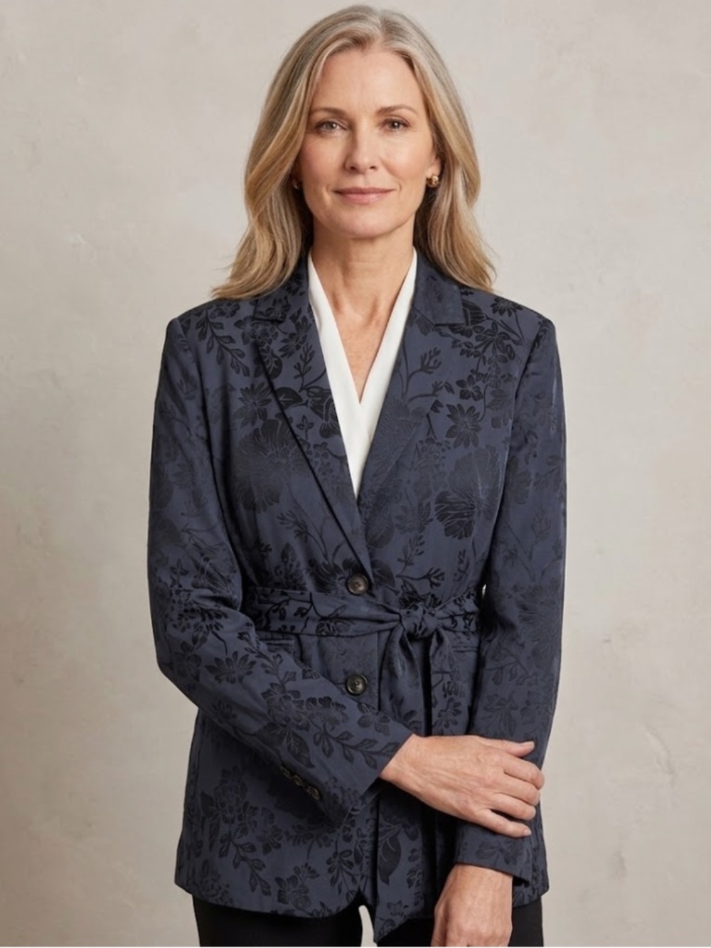 Equipment Femme Elsworth Blue Damask Womens Jacket